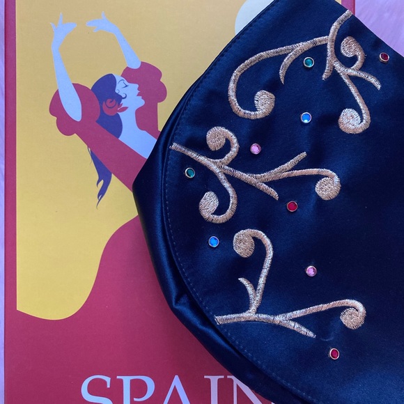 Stuart Weitzman Vintage Black Satin Purse - Picture 2 of 11